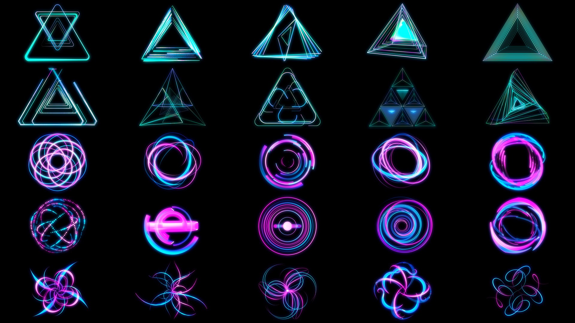 Set of VJ Loops for Live Visuals - Shapeshifters (HD)